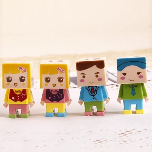 Creative Doll Design Double Holes Pencil Sharpener