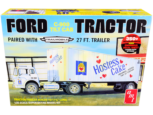 Skill 3 Model Kit Ford C-900 Truck with Trailmobile Trailer \Hostess\"