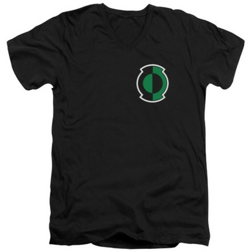 Trevco Green Lantern-Kyle Logo Short Sleeve Adult V-Neck 30-1 Tee,