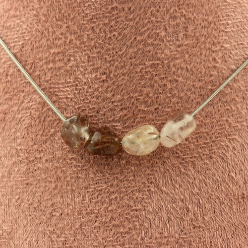 Super Seven (Melody's Stone) from Brazil 4 beads necklace.