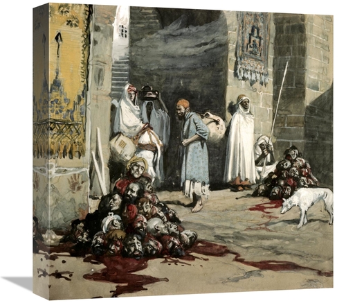 Global Gallery GCS-280542-16-142 16 in. Two Heaps of Skulls at the Cit