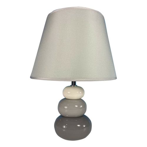 Desk lamp Versa Grey Ceramic Textile (22,5 x 32 x 8,5 cm)