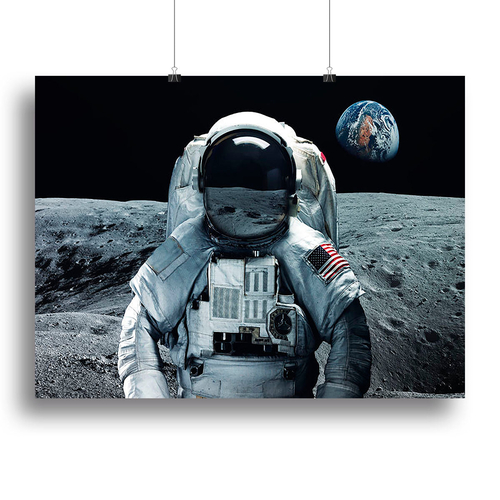 Astronaut at the moon Canvas Print or Poster