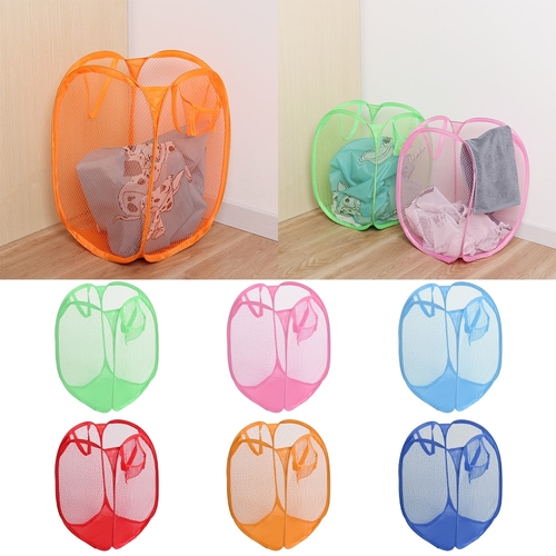 Nylon Foldable Bag Hamper Toy Storage Up Net