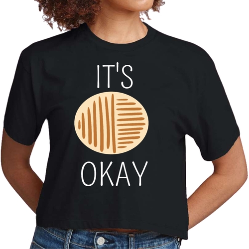 Womens Cropped Graphic T-shirt - Say it Soul - its Okay
