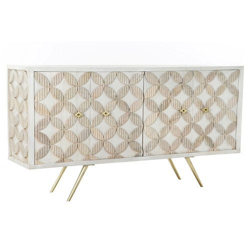 Sideboard DKD Home Decor 155 x 43 x 84 cm Beige Golden White Brass