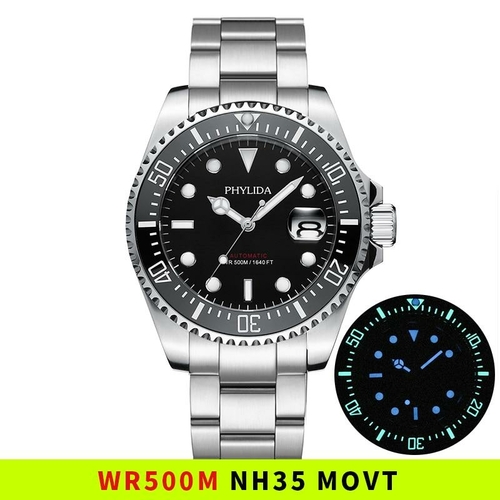 500M Water Resistant 43.5mm Men's Sport Diver Watch NH35 Automatic