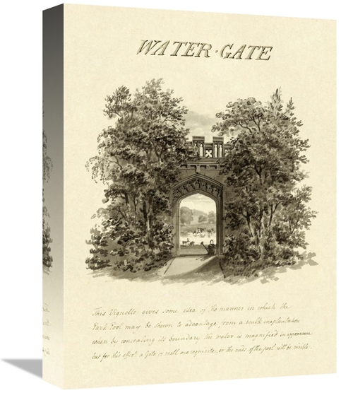 Global Gallery GCS-453916-1216-142 12 x 16 in. Water-Gate, 1813 Ar