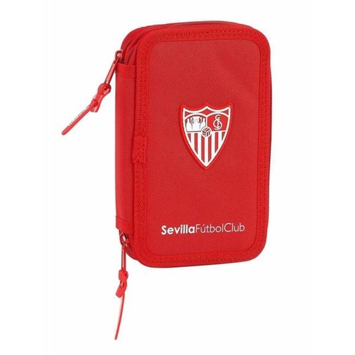 Double Pencil Case Sevilla Fútbol Club M854 Red 12.5 x 19.5 x 4 cm (28