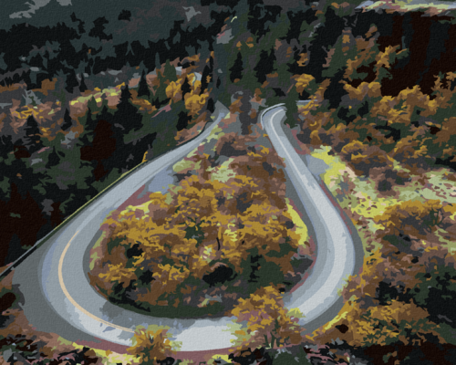 Zuty - Paint by Numbers - TRAIL IN NATURE IN AUTUMN (DENNIS FRATES),