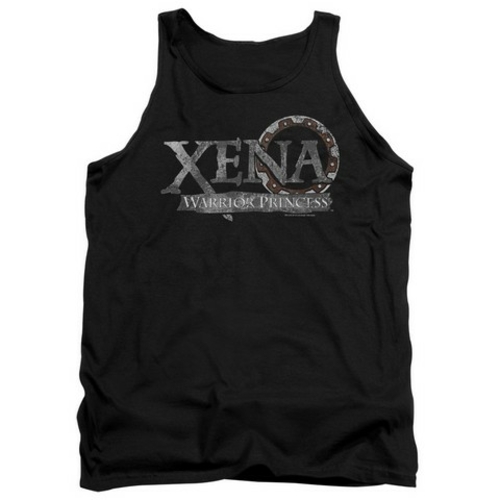 Trevco Xena-Battered Logo Adult Tank Top, Black - Medium