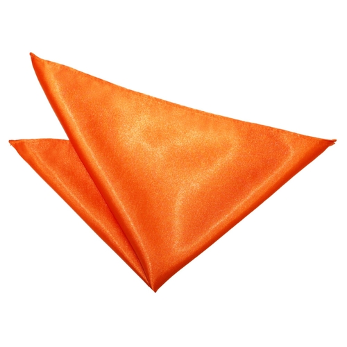 Plain Satin Handkerchief - Burnt Orange