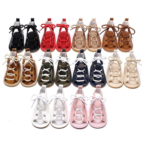 Summer Baby sandals Flat Lace up Toddler Rome