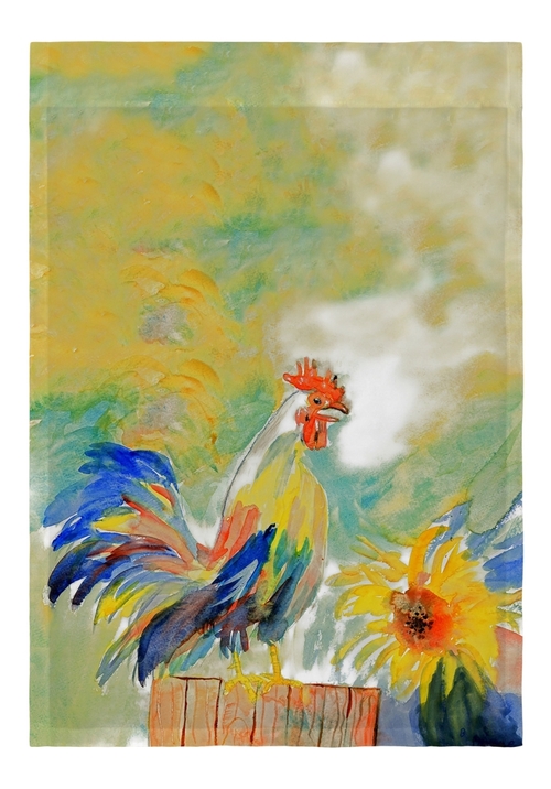 Betsy Drake FL265 Rooster Flag - 12.5 x 18 in.