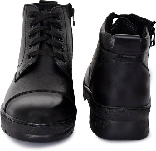 Wider Side Zip Genuine Leather Light Weight & Flexible Pu Sole Police