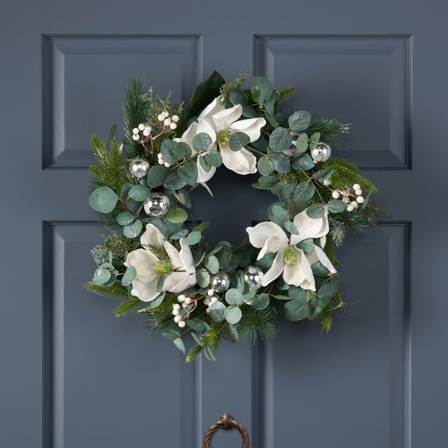 21.75" LEAVES&MAGNOLIA WREATH