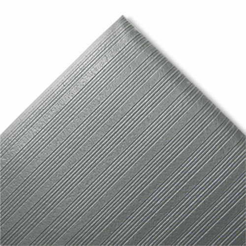Crown FJS736GY Ribbed Antifatigue Mat- Vinyl- 27 x 36- Gray