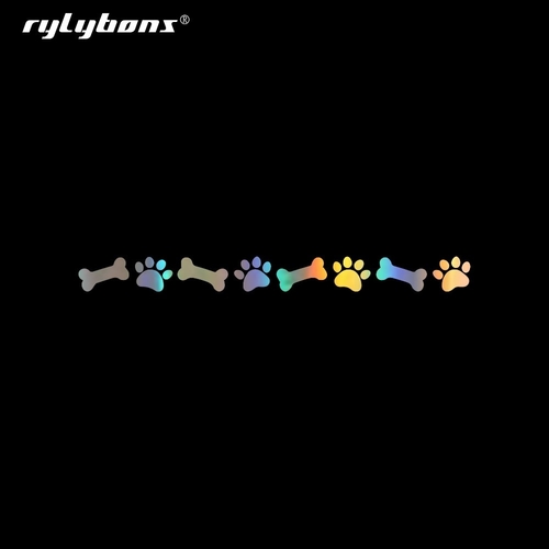 Rylybons 20cm*1.8cm Bone Elegant Paw Prints Dog