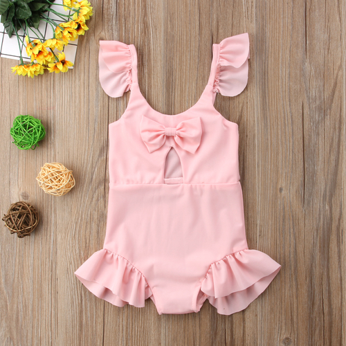 Pink Toddler Kids Girls Bodysuits Bikini Summer