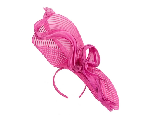 Tall fuchsia bespoke racing fascinator