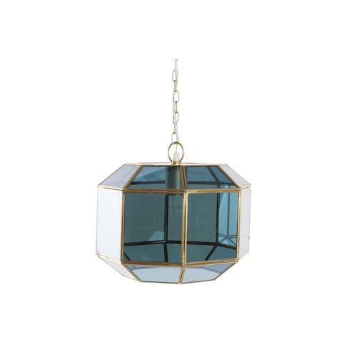 Ceiling Light DKD Home Decor Crystal Blue Golden Brass 50 W (29 x 31 x