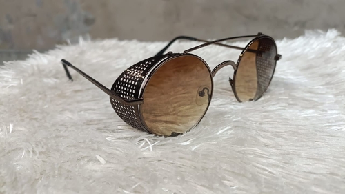 Uv Protection Ultra Lightweight Rectangular Polarized Sunglasses-Brown