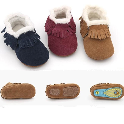 Top Quality Genuine Leather winter baby girls