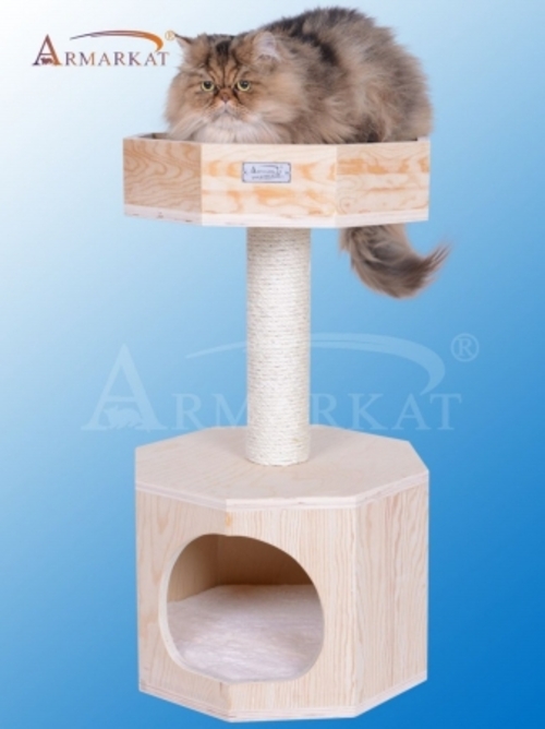 Armarkat Premium Scots Pine 29-Inch Real Wood Cat Tree with Perch and 