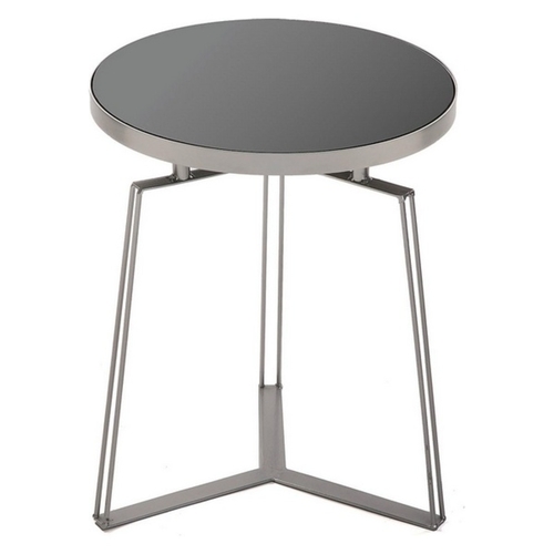 Side table Versa Zua Metal Tempered Glass (40 x 50 x 40 cm)