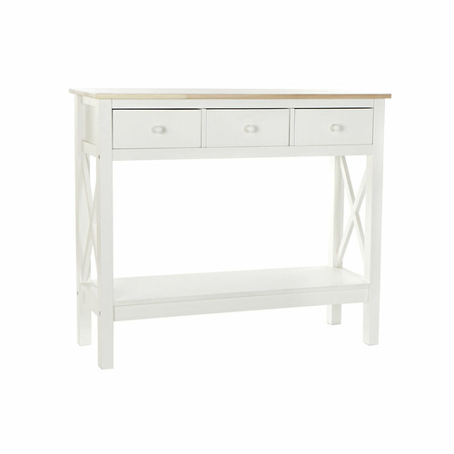 Console DKD Home Decor White Natural Poplar 100 x 32 x 85 cm