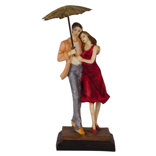 Love Couple with Umbrella Showpiece State for Home Decor 