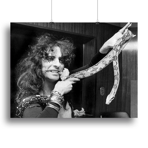 Alice Cooper with his snake Canvas Print or Poster