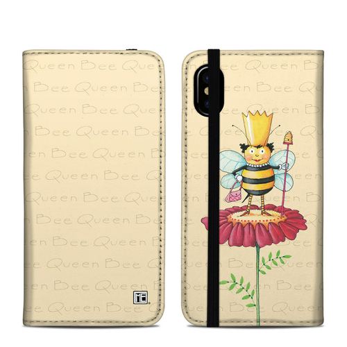 DecalGirl AIPXFC-QUEENBEE Apple iPhone X & XS Folio Case - Queen Bee