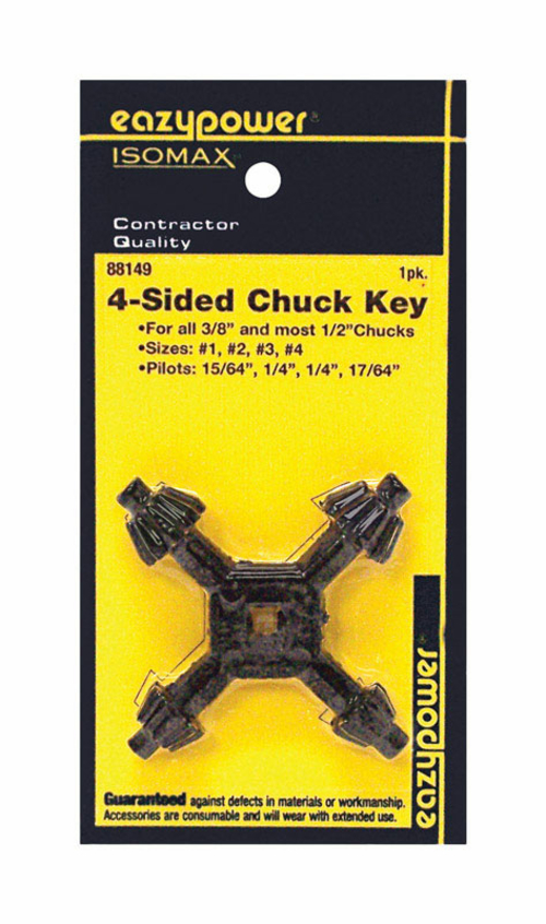 Eazypower 2612422 4-Sided Chuck Key, Assorted