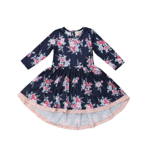 Princess Kids Baby Girl Dress Lace Floral