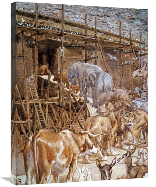 Global Gallery GCS-282928-30-142 30 in. The Animals Enter the Ark Art 