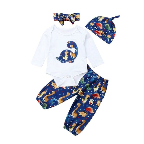 Pudcoco Autumn Newborn kids Baby Boy Girl Dinosaur