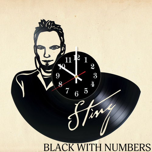 STING HANDMADE VINYL RECORD WALL CLOCK FAN GIFT