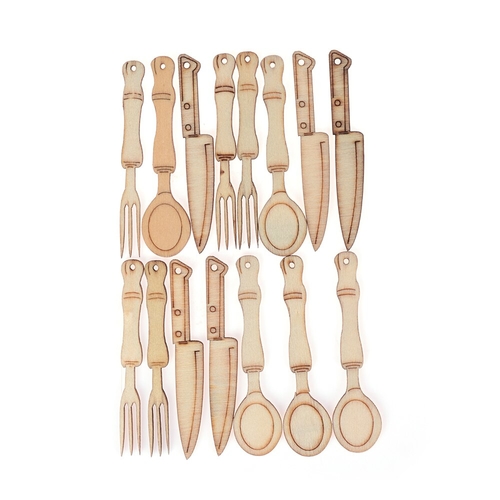 12PCS/Set DIY Natural  Wooden Crafts Knife