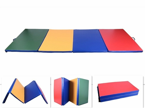 Soozier Gym Exercise Mat Folding Panel Aerobics 9.6'√ó3.8'√ó2'' Yoga
