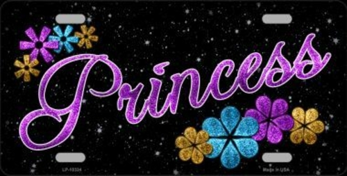 Smart Blonde LP-10334 Princess Metal Novelty License Plate - 6 x 12 in