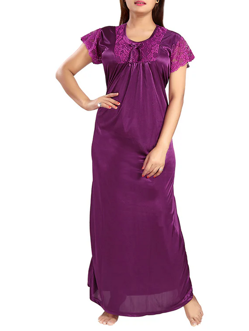 Women satin silk nighty