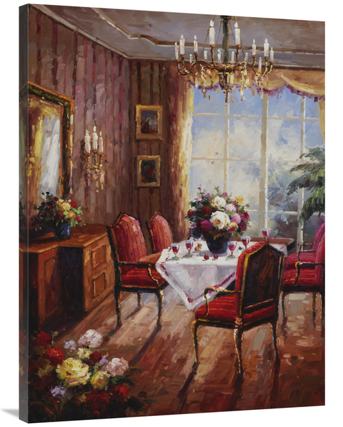 Global Gallery GCS-132535-3040-142 30 x 40 in. Wine Apertif Salon Art 