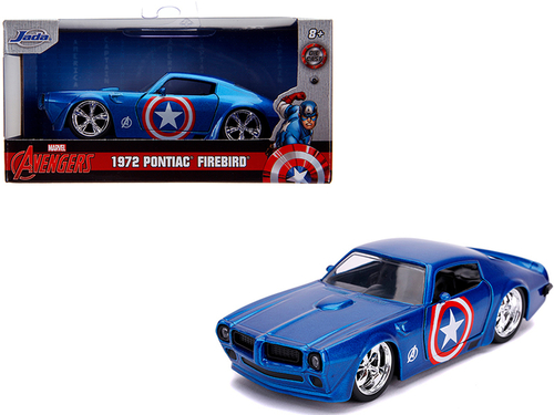 1972 Pontiac Firebird Blue Metallic \Captain America\" \"Avengers\"