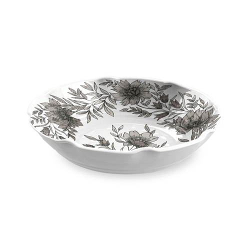 TarHong TT20744770 39 oz 9 in. Farmhouse Botanical Pasta Bowl, Mel