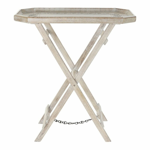 Side table DKD Home Decor White Mango wood Light brown (76.2 x 45.7 x