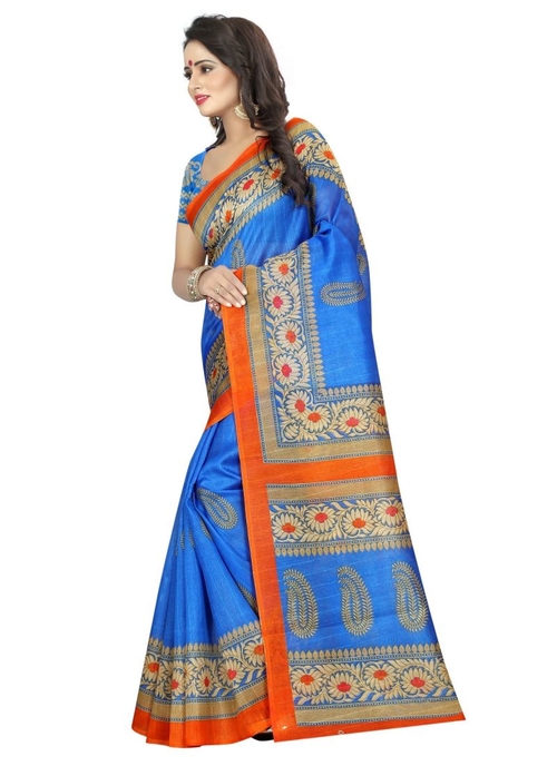 Generic Women's Silk Saree(Multi, 5.5-6mtrs)