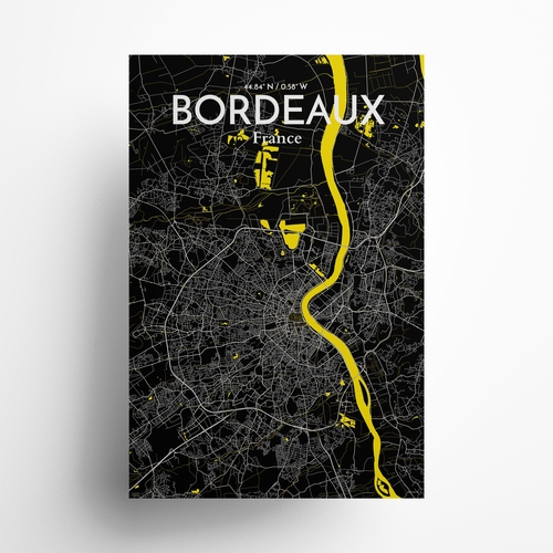 Bordeaux City Map Poster