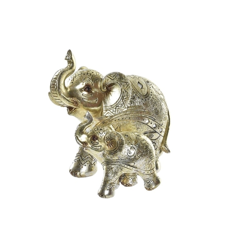 Decorative Figure DKD Home Decor Golden Elephant Colonial 17 x 11 x 15