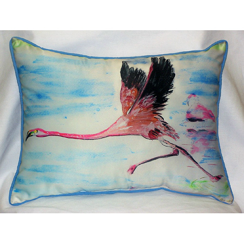 Betsy Drake HJ928 Running Flamingo Art Only Pillow 15"x22"